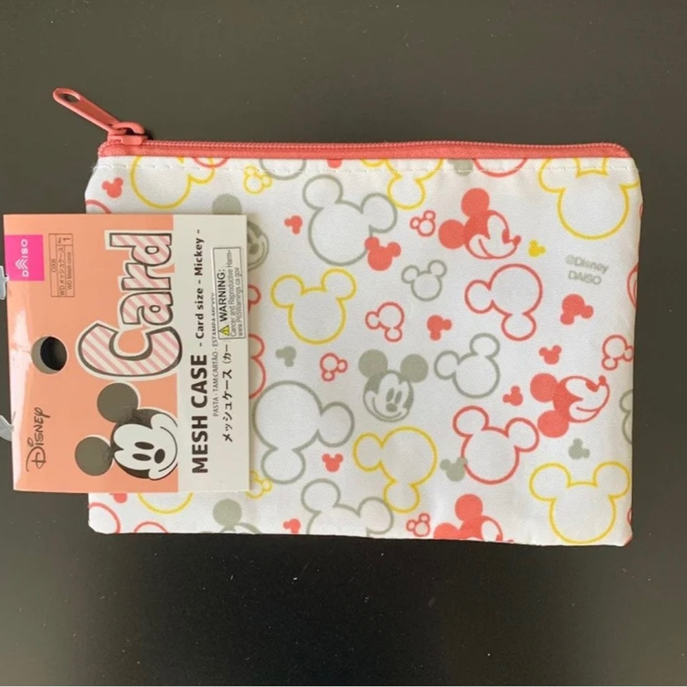 NWT Disney Daiso Mickey Mouse Mesh Card Case